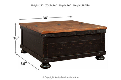 Valebeck Coffee Table with Lift Top