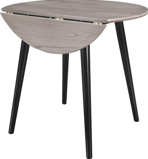 Windsor Round Dropleaf Condo Size Dining Table Grey/Black D475-12-03