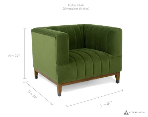 Dolce Chair - Velvet Green