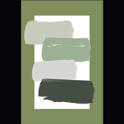 Bellisa II Set of 5 Alloy Matt - Black Frame Wall Art