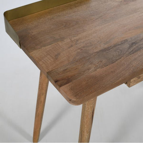 Anand Desk in Natural and Aged Gold