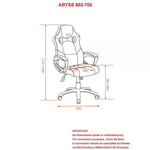 Abyss Home Office Chair in Red