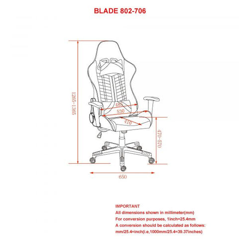 Blade Home Office Chair in Blue