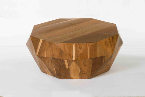 Paragon Solid Reclaimed Teak Wood Brown Coffee Table Diamond Shape