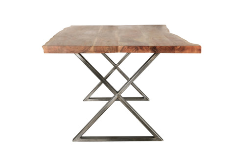 Jensen 82" Live Edge Solid Acasia Dining Table