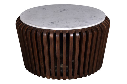 ALDER ROUND MARBLE COFFEE TABLE Brown