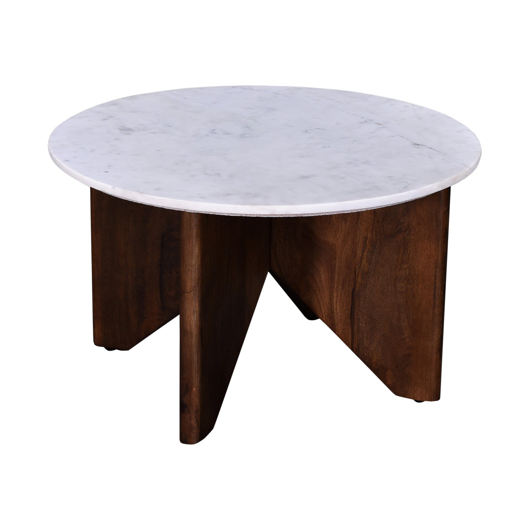 Onda Round Condo Size Marble Coffee Table