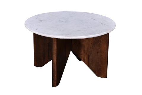 Onda Round Condo Size Marble Coffee Table