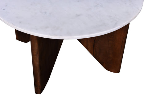 Onda Round Condo Size Marble Coffee Table