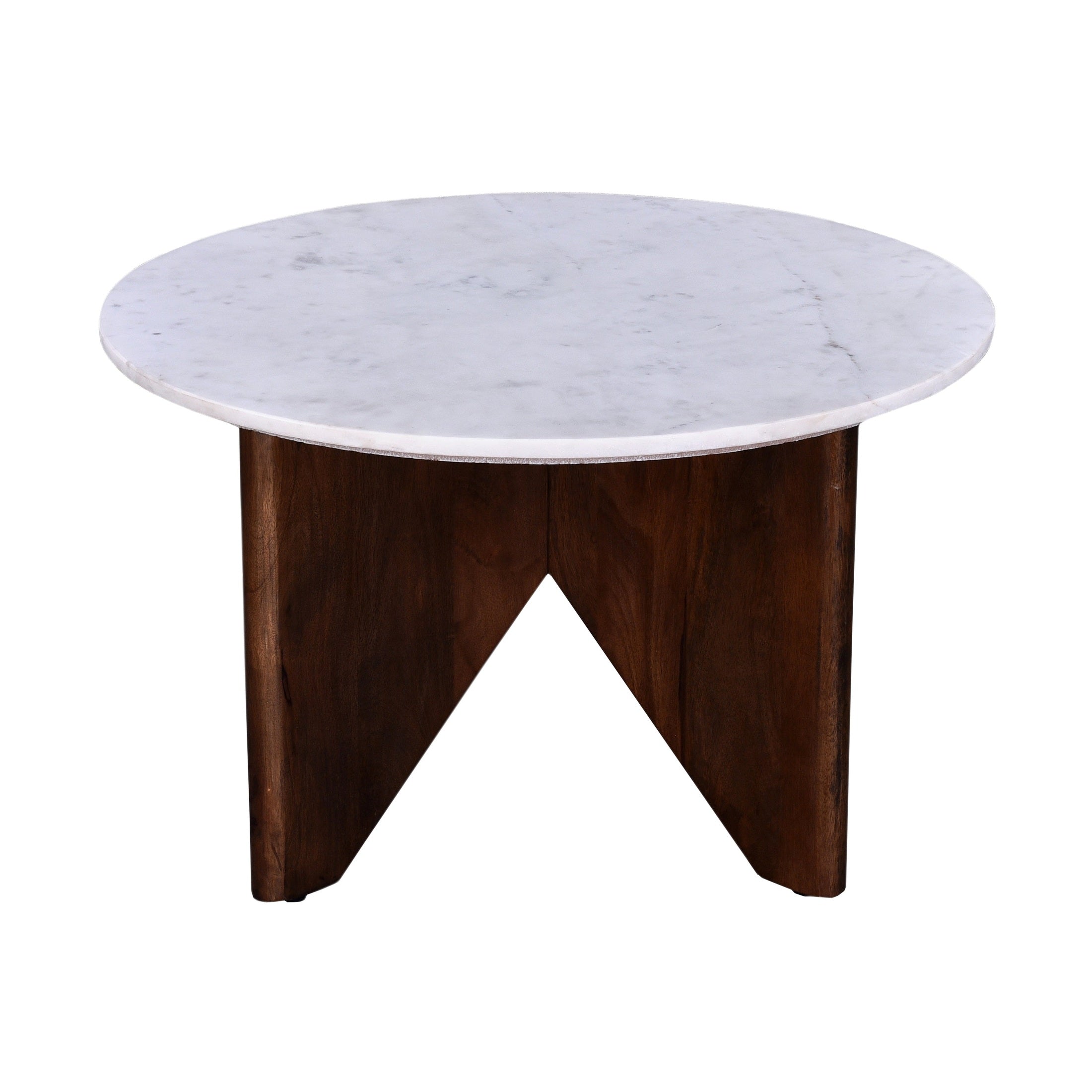Onda Round Condo Size Marble Coffee Table