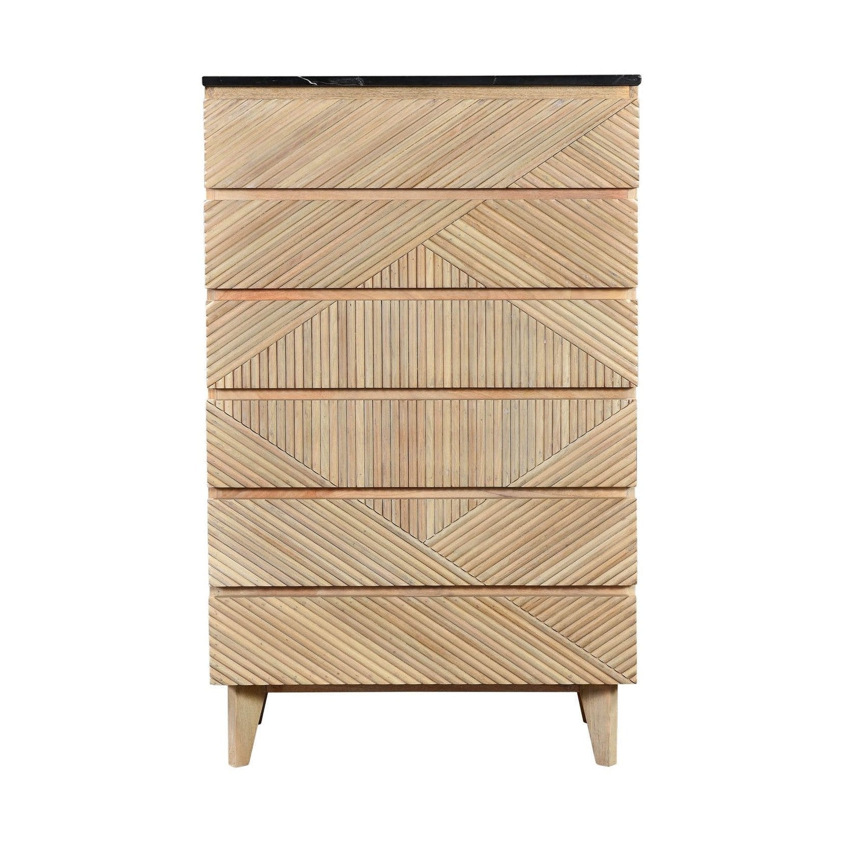 Bamboo Six Drawer Chest