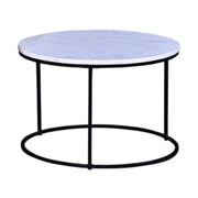 Delaney 26" Condo Size Round Marble Coffee Table