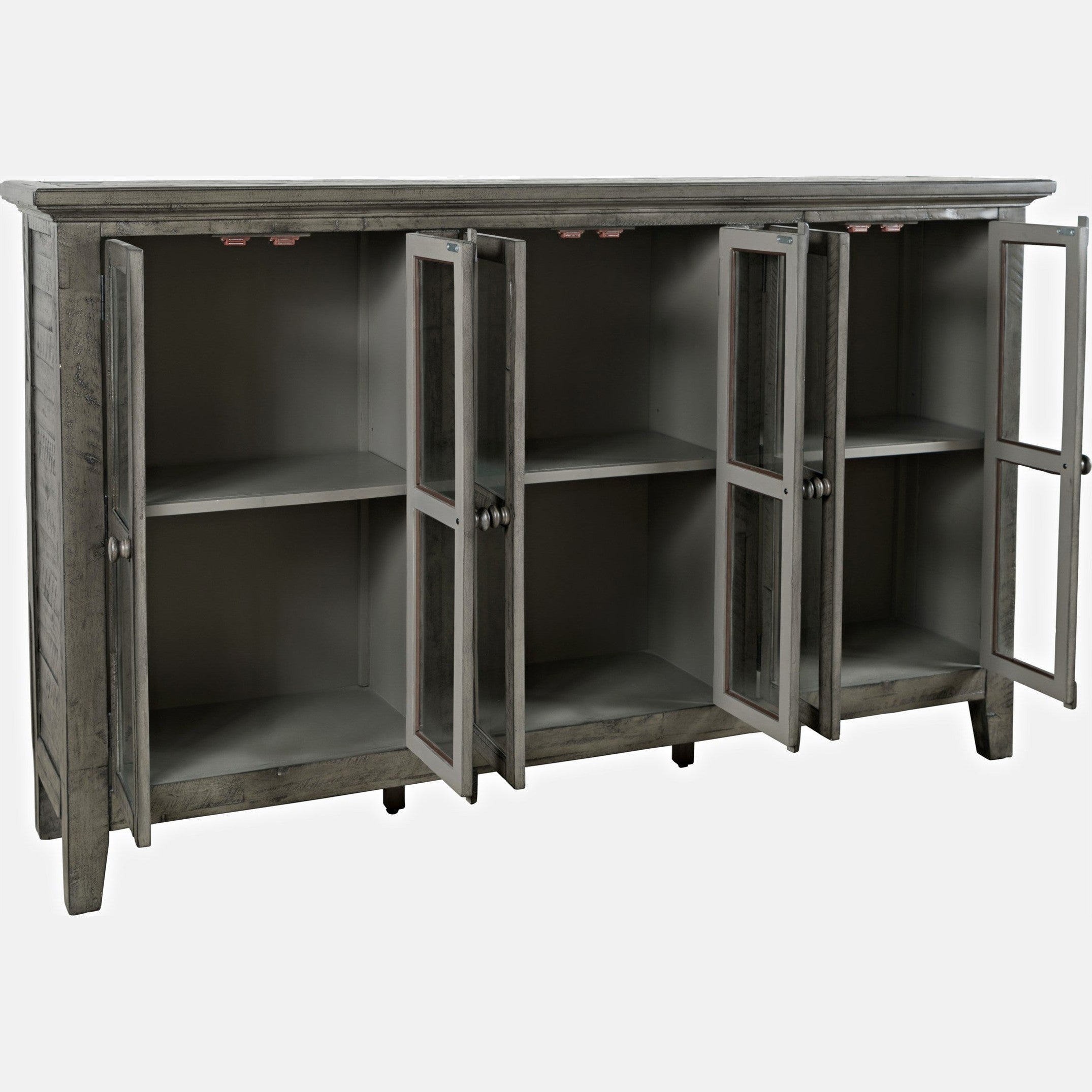 Rustic 6 Door High Cabinet 70" - Stone