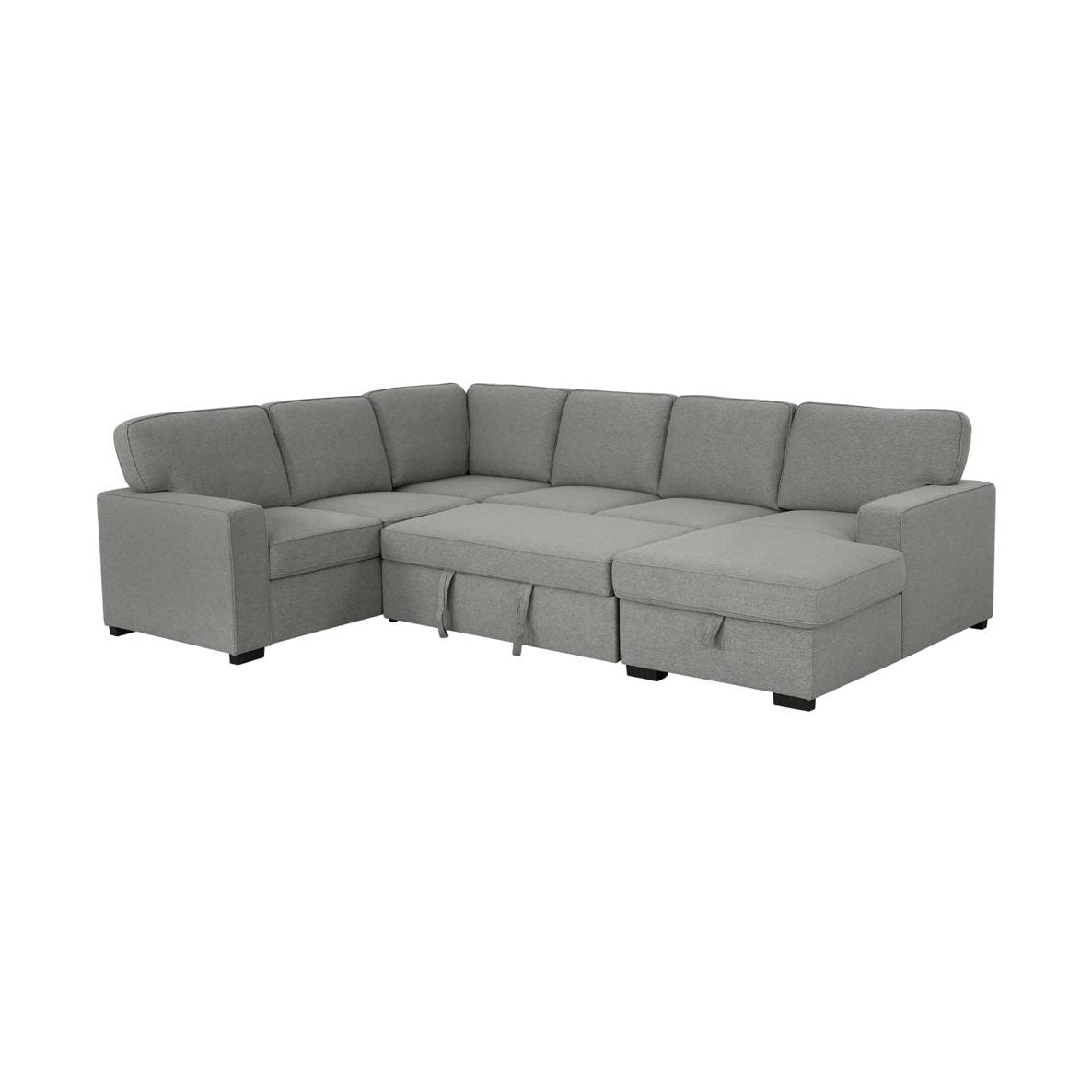 Morandi Sleeper Sectional RHF Chaise Storage - Dark Grey