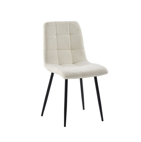 Lucas Fabric Dining Chair - Pearl Boucle