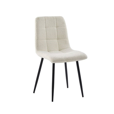 Lucas Fabric Dining Chair - Pearl Boucle