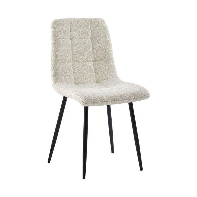 Lucas Fabric Dining Chair - Pearl Boucle