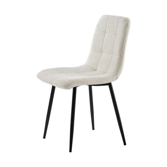 Lucas Fabric Dining Chair - Pearl Boucle
