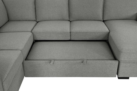 Morandi Sleeper Sectional RHF Chaise Storage - Dark Grey