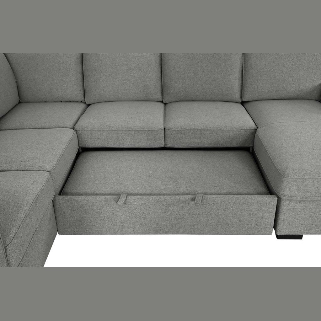 Morandi Sleeper Sectional RHF Chaise Storage - Dark Grey
