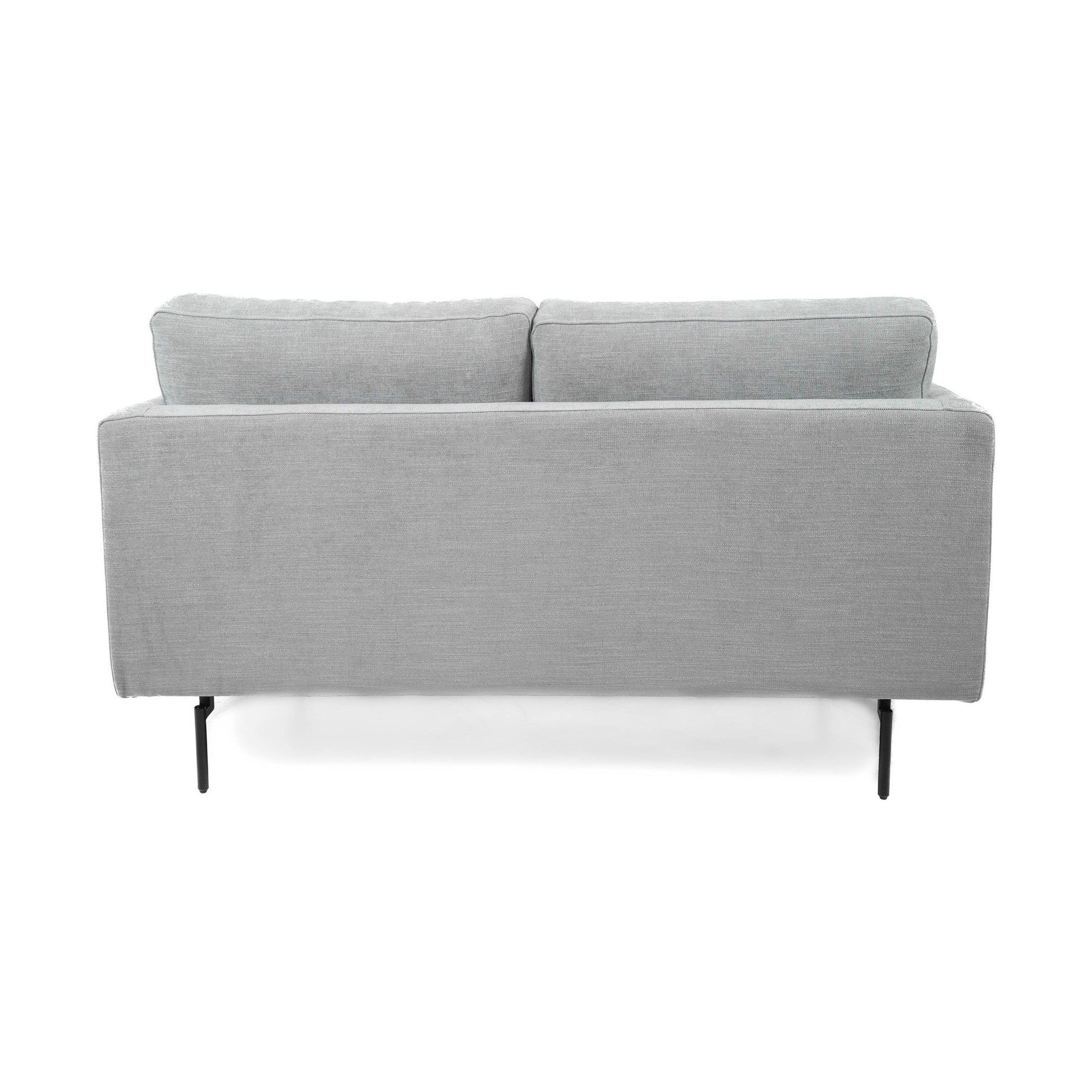 Abby Fabric Loveseat with Black Metal Legs