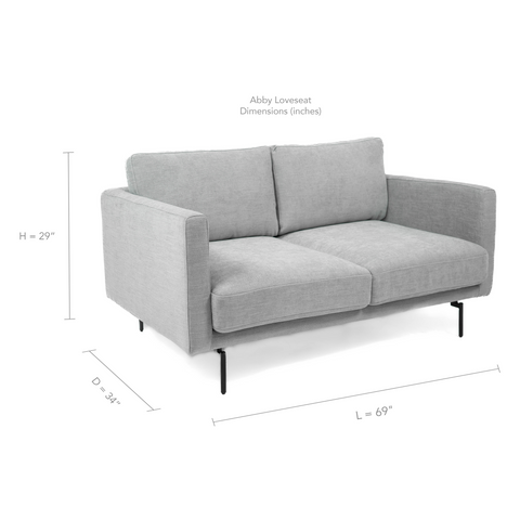 Abby Loveseat - Grey - Greater Vancouver Furniture