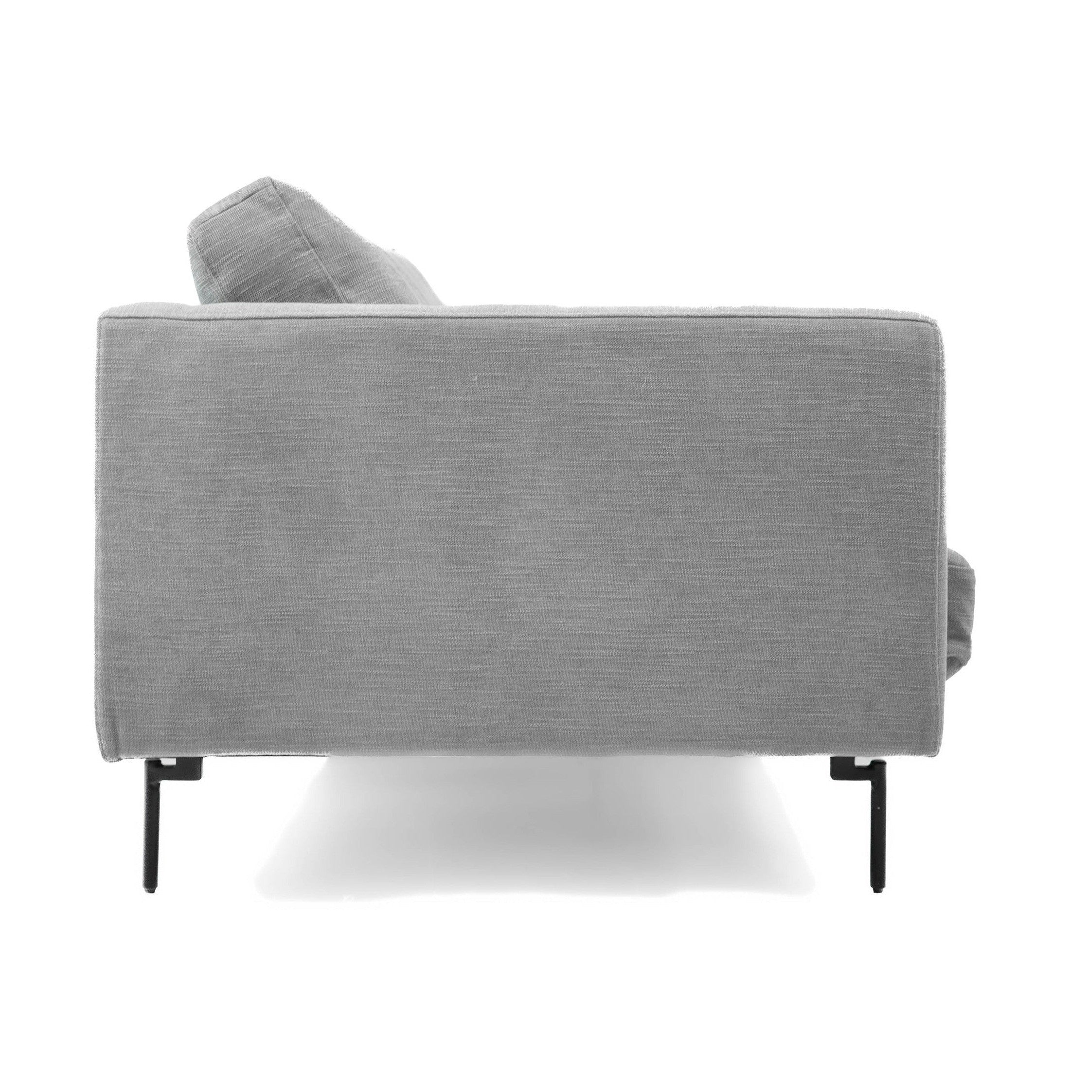 Abby Fabric Loveseat with Black Metal Legs