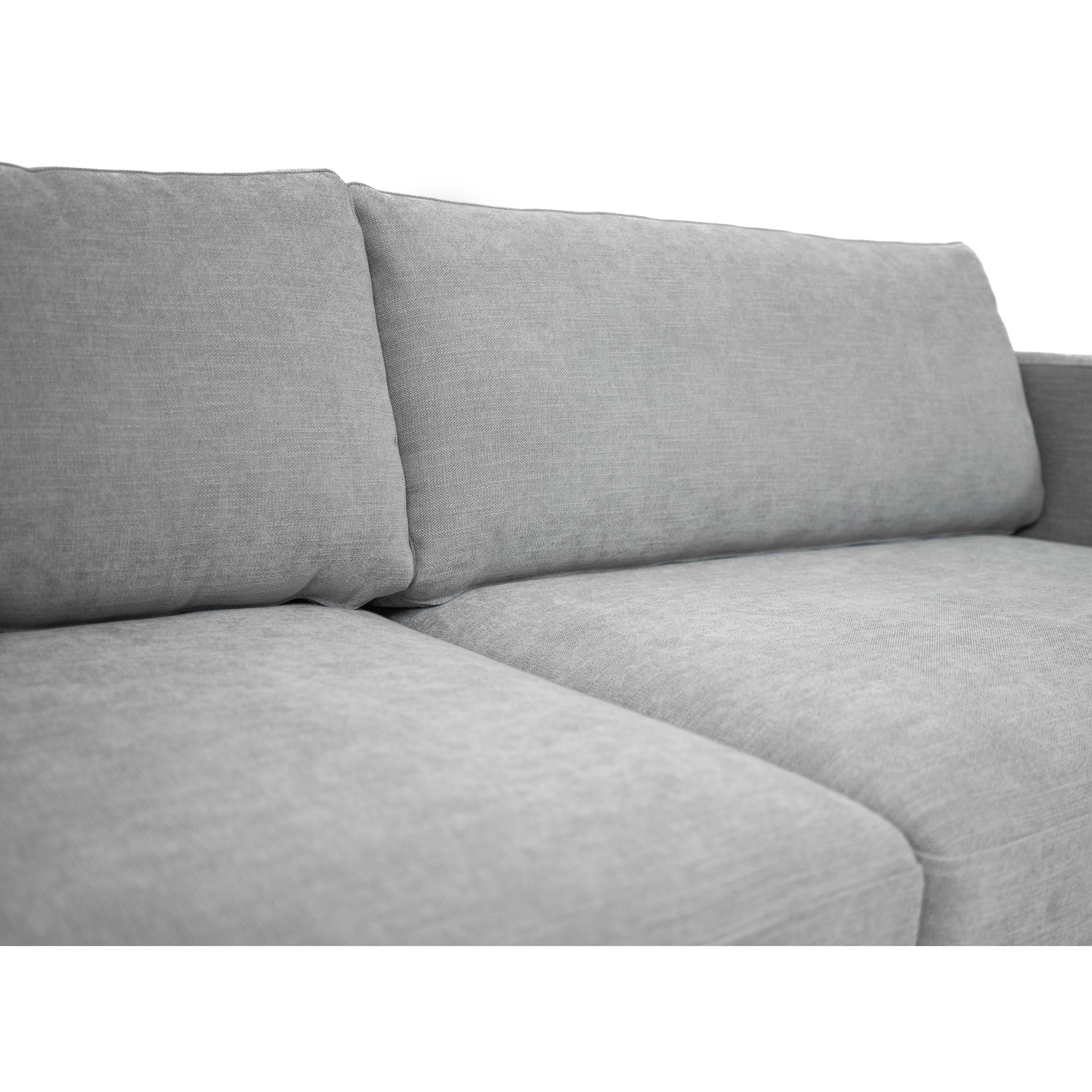 Abby Fabric Loveseat with Black Metal Legs