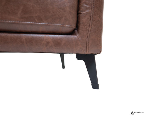 Arianna Faux Leather Chair - Mocha