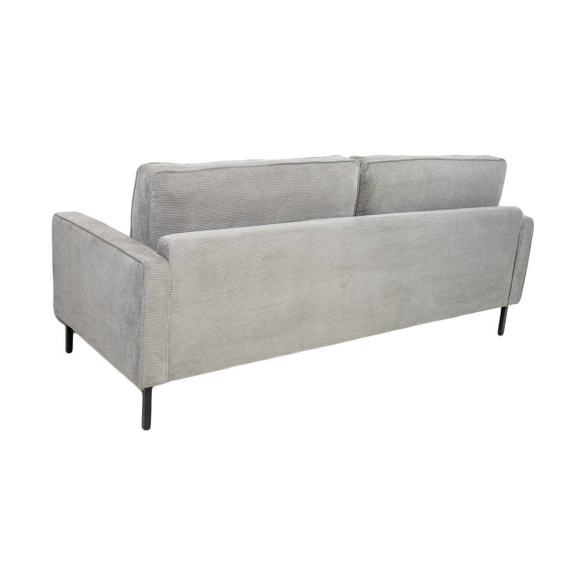 Beaumont Fabric Sofa - Dark Grey Corduroy Striped Soft Velvet Upholstery Fabric