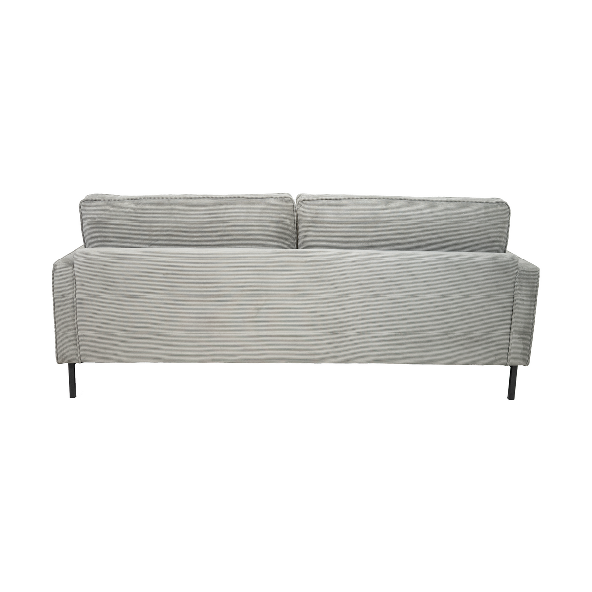 Beaumont Fabric Sofa - Dark Grey Corduroy Striped Soft Velvet Upholstery Fabric