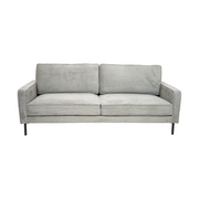 Beaumont Fabric Sofa - Dark Grey Corduroy Striped Soft Velvet Upholstery Fabric