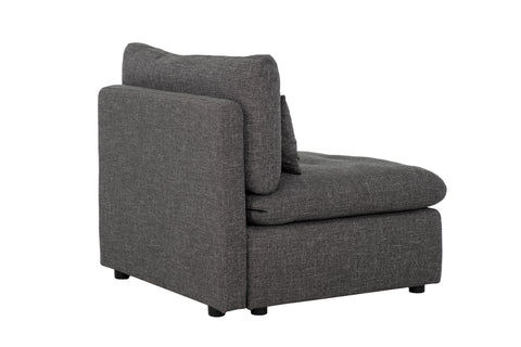 Morgan Modular Sectional Armless Chair - Allure Charcoal