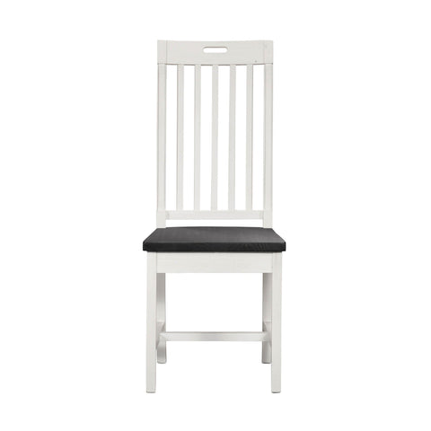 Irish Coast Slat Back Hand Hole Chair - Ink/Limestone