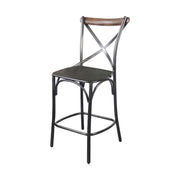 Metal Crossback Counter Stool