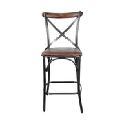 Metal Crossback Counter Stool