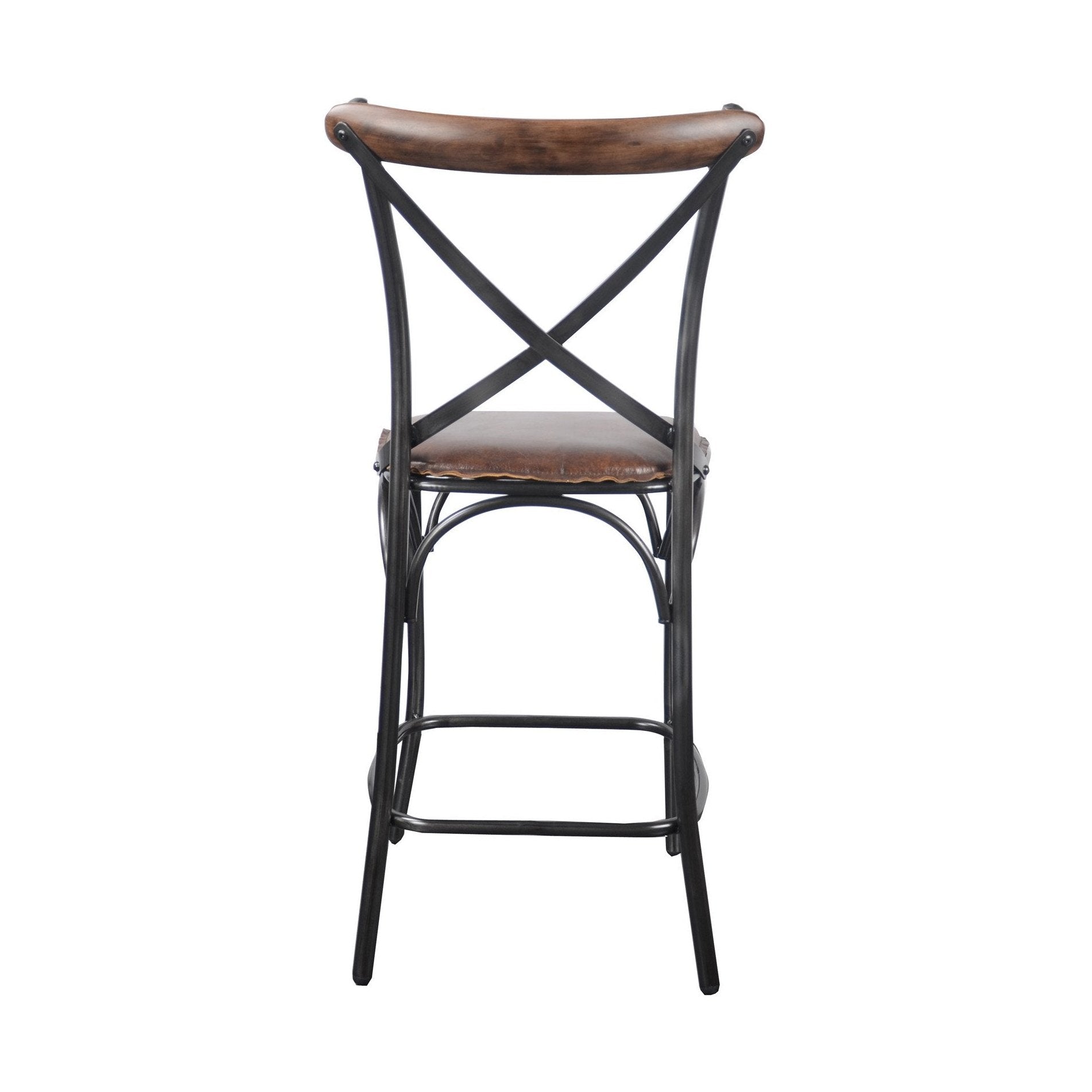 Metal Crossback Counter Stool