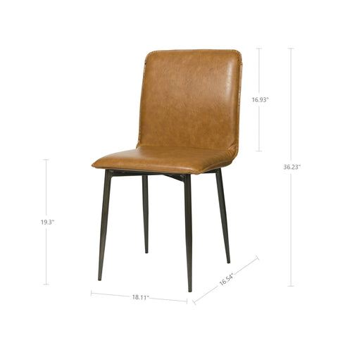 Luca Side Dining Chair - Tan Brown