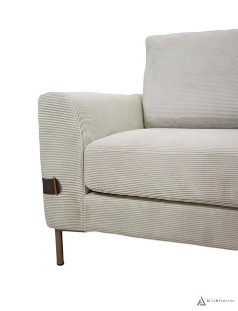 Chandler Corduroy  Fabric Sofa - Horizontal Lines