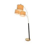 Luke Black Antique Brass 3-Arm Arc Lamp