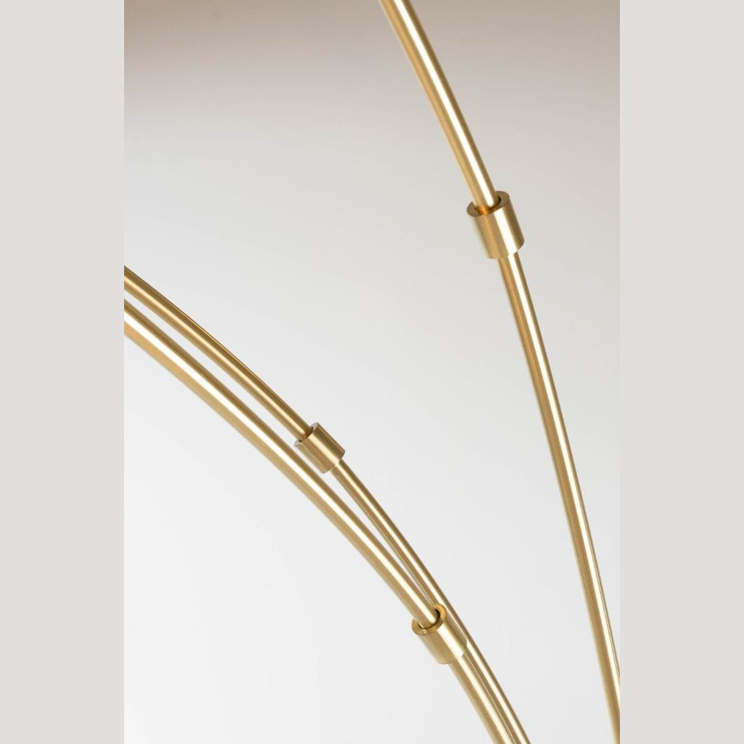 Luke Black Antique Brass 3-Arm Arc Lamp