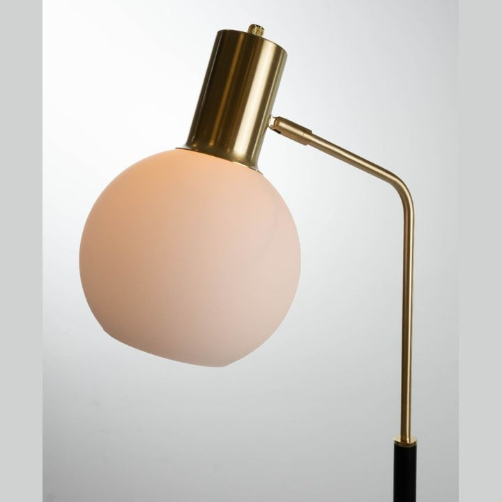 Pendula Floor Lamp Black & Antique Brass Finish