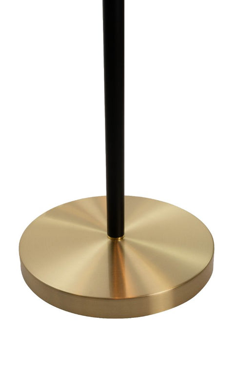 Arrigo 3 Light  Black and Antique Brass Floor Lamp