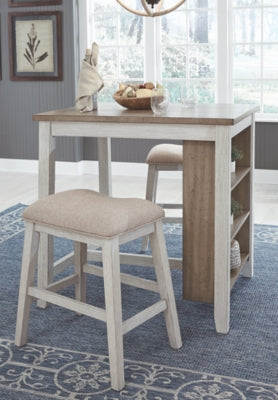 Skempton Counter Height Dining Room Table and Bar Stools (Set of 3)