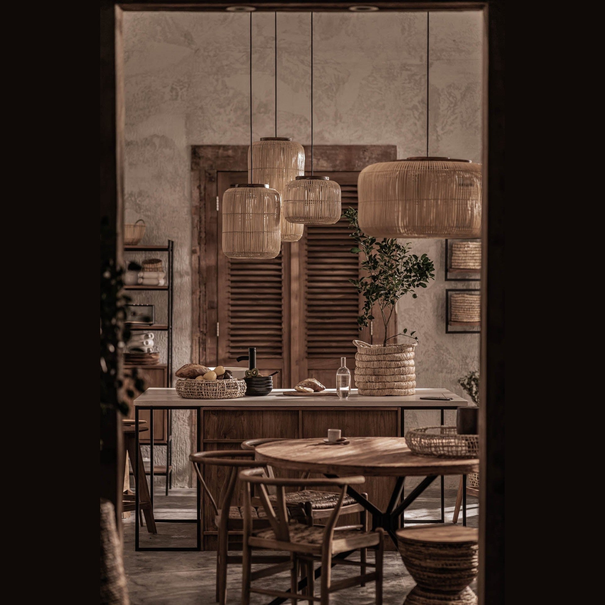 Cormac Bucket Pendant Large - Natural