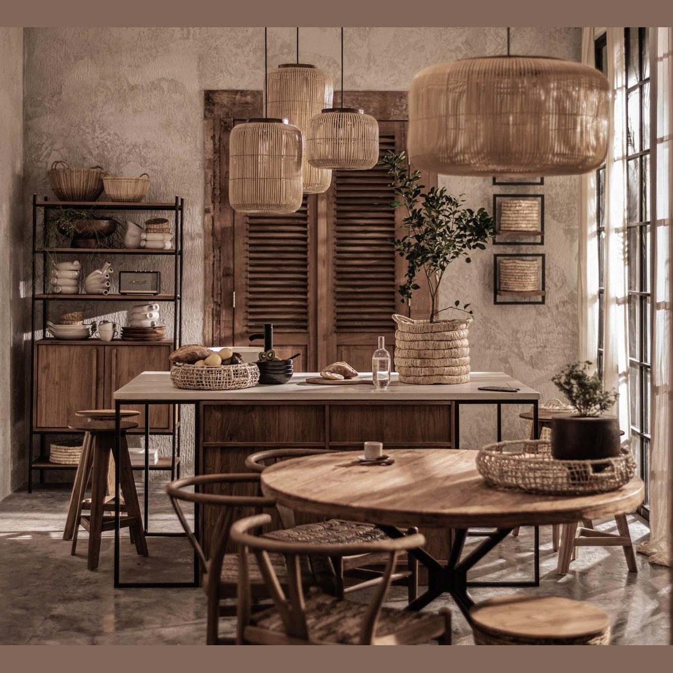 Cormac Bucket Pendant Large - Natural