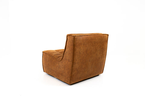 Scoop Armless Chair - Brown