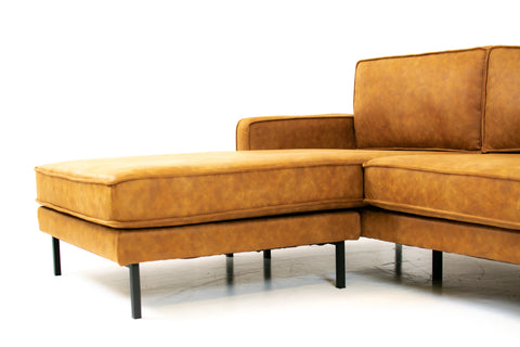 Beaumont Mid Century Reversible Sectional - Tan Brown
