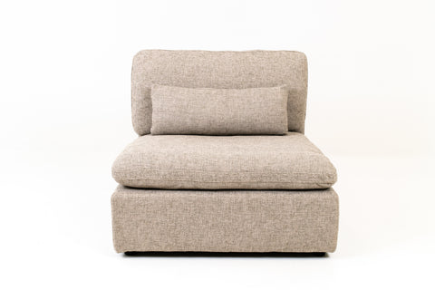 Morgan Modular Sectional Armless Chair - Knit Beige