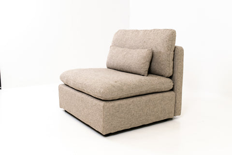 Morgan Modular Sectional Armless Chair - Knit Beige